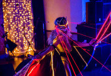 лазерное шоу на новогоднем корпоративе