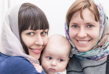 крестная и мама с крещаемым